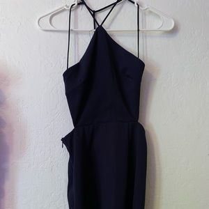 Navy blue dress with cross back!